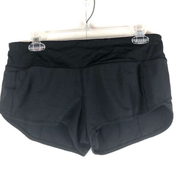 LULULEMON Black Speed Up Shorts 2.5” Inseam Liner Adjustable Waist Vented 6 Reg - Picture 7 of 10